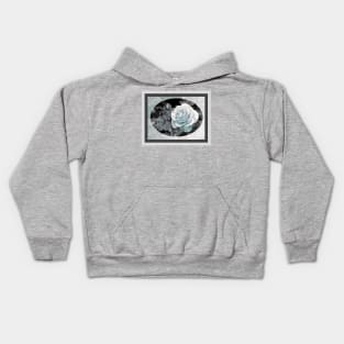 Blue-Gray Rose Kids Hoodie